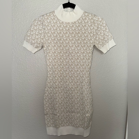 Michel Kors logo jacquard mock neck dress - Picture 2 of 4